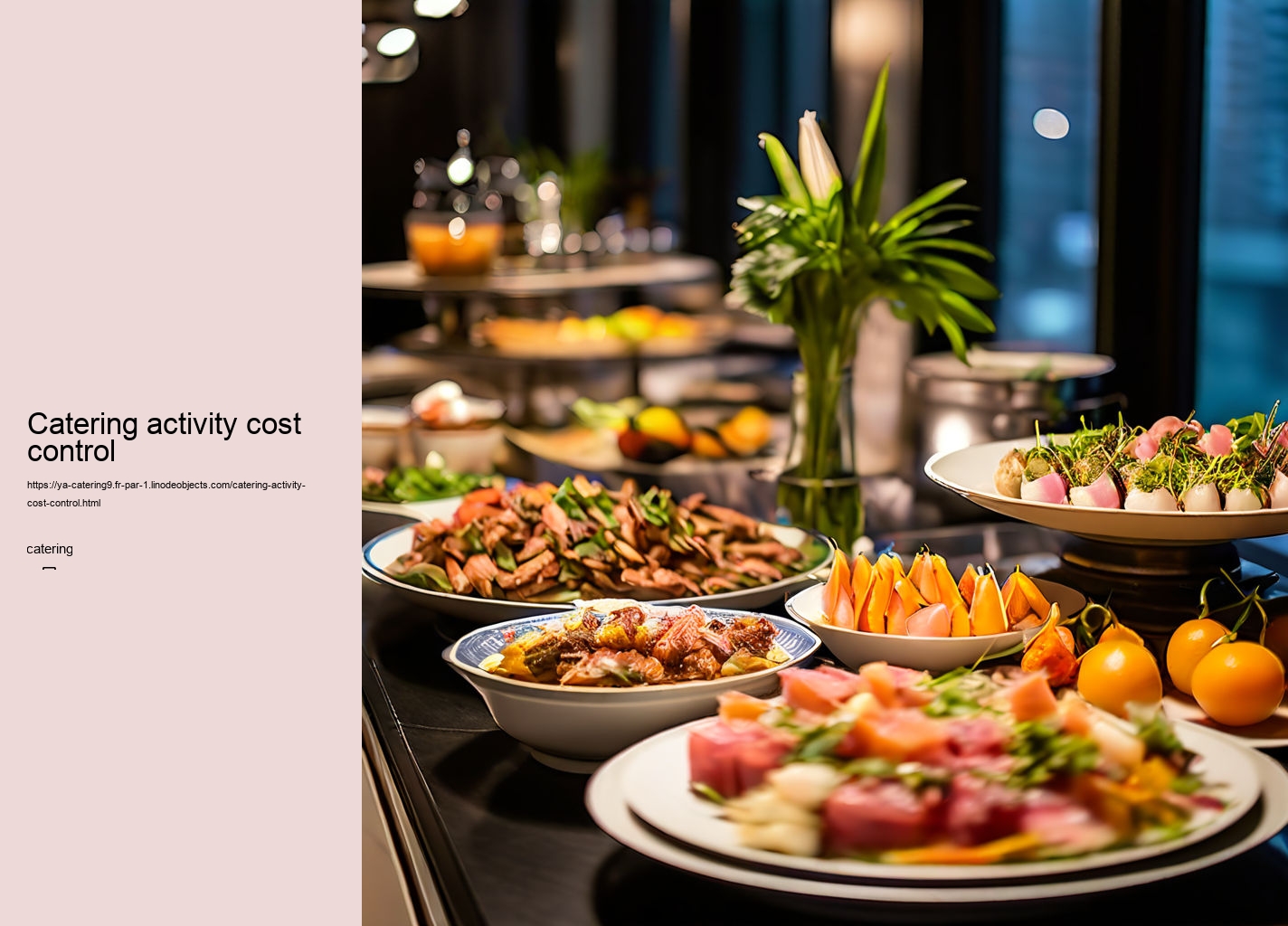 Catering activity cost control